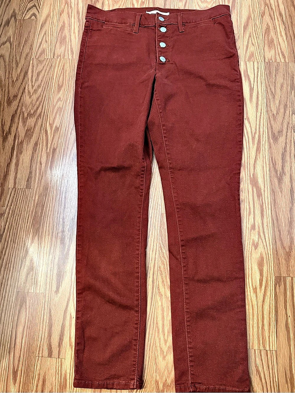 Levi's 311 Shaping Skinny Jeans in Red & Brown Waist 30